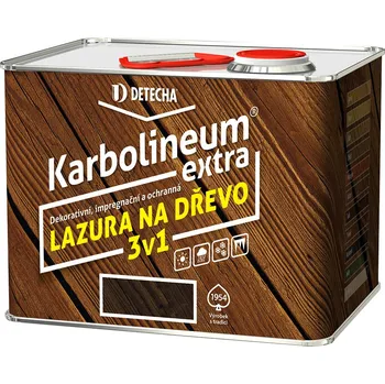 Lak na dřevo DETECHA ch.v.d. Karbolineum EXTRA Barva: kaštan, Velikost: 3,5 kg