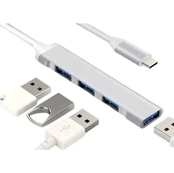 USB hub Interlook HUB | Rozbočovač USB-C na 4x USB-A | adaptér, rozbočovač typ C 4v1
