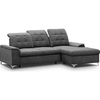 Sedací souprava ADRIANA - Pravá rohová sedací souprava - látka ŠEDÁ Vogue 15 (Ariana/Ariado=2balíky) - kolekce "MRS"(K250)