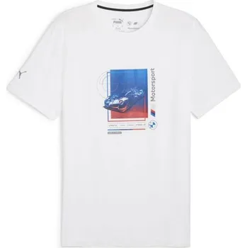 Pánské oblečení Pánské triko Puma BMW M MOTORSPORT CAR GRAPHIC TEE 2 M Bílá, Mix