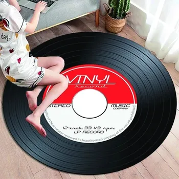 Dětský pokoj Koberec s klasickou hudbou pro dětský pokoj | gramofónová deska - 7,100 cm x 100 cm