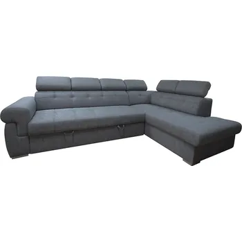 Sedací souprava ATLANTIDA - PRAVÁ - sedací souprava (ATLANTA) látka ŠEDÁ - GUSTO 88 - celočalouněná i záda - kolekce "B" (K250)