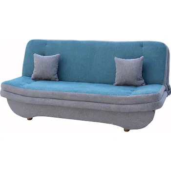 Pohovka PONTON 2 - pohovka - látka šedá/ tyrkysová Alfa 13/14 - bez dekorační lišty (FE) - kolekce "E" (K250-Z)