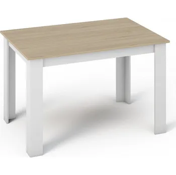 Jídelní stůl Jídelní stůl MANGA 120x80, dub sonoma/bílá