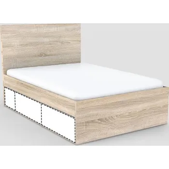 Postel Postel REA ANASTACIA 140x200 s úložným prostorem a nočním stolkem, DUB BARDOLíNO 140x200