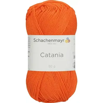 Příze Schachenmayr Catania 443 Neonová oranžová (Bavlněná příze Catania 443 Neon Orange)