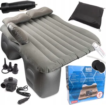 Nafukovací matrace Nafukovací matrace do auta 135 x 80 cm černá s kompresorem 12V BASS, , ,