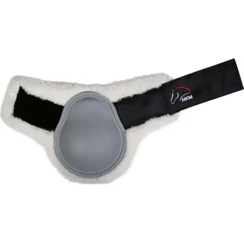 Koňské kamaše Zadní chrániče HKM s beránkem, Cob - Šedá