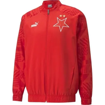 Pánská bunda Pánská fotbalová bunda Puma SKS PREMATCH JACKET L Červená, Bílá