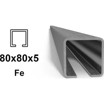 Stavební profil C-Profil 80x80x5 mm, Fe 1 m (CP-80-1)