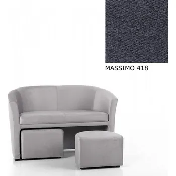 Křeslo Dvoumístné klubové křeslo AVA HOLGER II, s taburetkami, MASSIMO 418