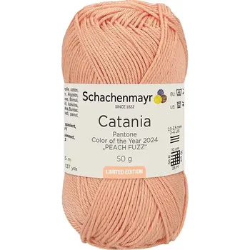 Příze Schachenmayr Catania 2024 Broskvová (Bavlněná příze Catania 2024 Peach Fuff)