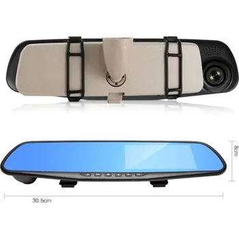 Autožárovka Interlook 4,3" TFT LCD záznamník řízení se zpětným zrcátkem pro 12V zpětnou kameru PZ702-1-DVR