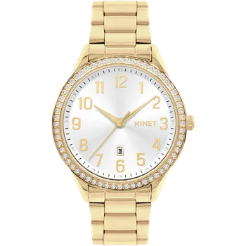 Hodinky MINET Zlaté dámské hodinky Avenue s čísly MWL5319