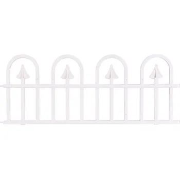 Plot Ohrada Gardens F709, 61x32 cm, plastová, biela, mini dekoračný plot, bal. 4 ks