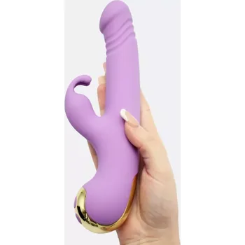 Vibrátor Přirážecí vibrátor s výběžkem na klitoris S-Hande Happy Rabbit - Fialová