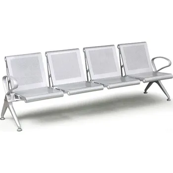 B2B Partner Kovová lavice do čekáren STRONG PLUS, 4 místa