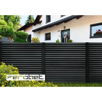 Příslušenství pro plot FEROBET Plotový systém LAMELLA - sloupek rohový 2m - Hladký Antracit
