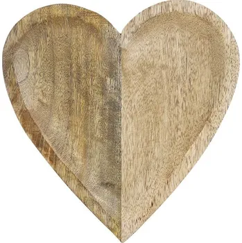 Miska ve tvaru srdce z mangového dřeva Mango Heart L - 25*25*2,5 cm