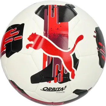 Fotbalový míč Fotbalový míč Puma Orbita 5 Fusion velikost 4 bílo-červený