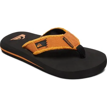 Chlapecká žabka quiksilver Dětské žabky youth monkey abyss black/orange/orange - xknn