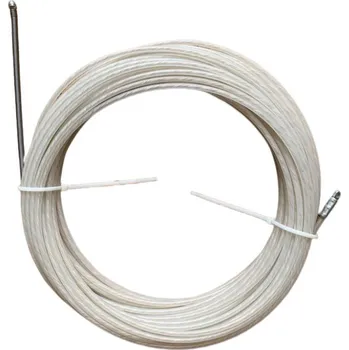 Protahovací struna ocelová 15 m 4 mm - s PVC potahem