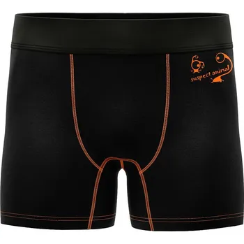 Dětské funkční trenýrky ROBORYBA černá Bamboo Ultra - Oranžová neon / 130