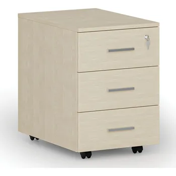 B2B Partner Kancelářský mobilní kontejner PRIMO WOOD, 3 zásuvky, bříza