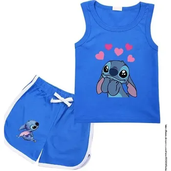 Lilo & Stitch Dětský letní set - tílko + kraťasy s motivem "Lilo a Stitch" Barva: modrá, Velikost: 120 (5-6 let)