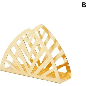 Zlatý stojan na ubrousky z nerezové oceli - B