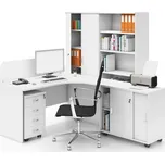 B2B Partner Sestava kancelářského nábytku MIRELLI, typ C, pravá, bílá