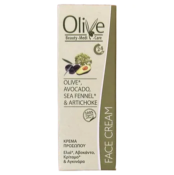 Pleťový krém OLIVE 24h krém na obličej Avokádo a Motar přímořský 30 ml
