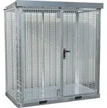 Klec pro skladování tlakových lahví s pevnou podlahou, 211,5 × 115,5 × 226 cm