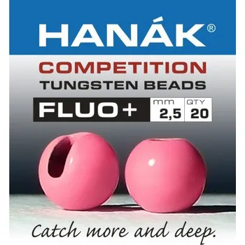 Tungstenové kuličky Hanák Competition FLUO+ Růžová 4,6 mm, 10 ks