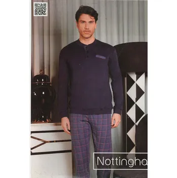 Pánské pyžamo NOTTINGHAMSKÉ PÁNSKÉ PYŽAMO PG39012 tmavě šedá M