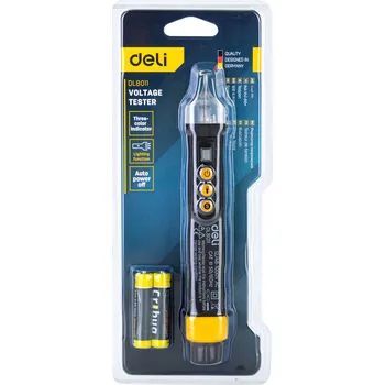 Zkoušečka Bezkontaktní zkoušečka napětí Deli Tools EDL8011, 12/48-1000V AC (černá)