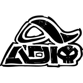 samolepka adio Samolepka og logo skull sticker black/white