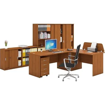 B2B Partner Sestava kancelářského nábytku MIRELLI, typ B, třešeň