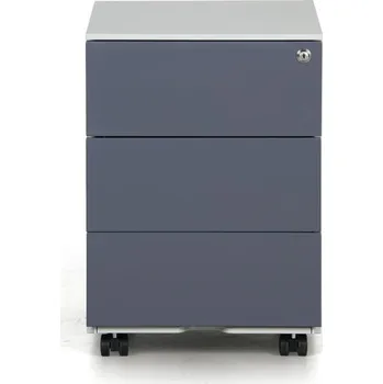 Zásuvkový kontejner B2B Partner Kovový mobilní kontejner METAL, 3 zásuvky, grafit