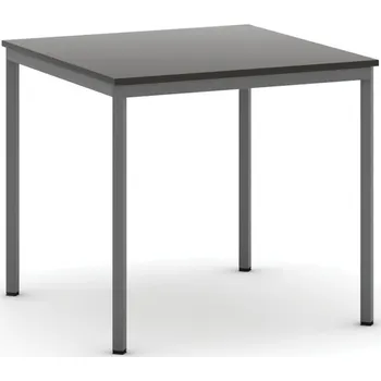 Jídelní stůl B2B Partner Jídelní stůl, 80x80 cm, tmavě šedá podnož, wenge