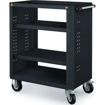 ESD Alfa 3 Antistatický dílenský ESD vozík 968 x 765 x 500 mm, 4 police