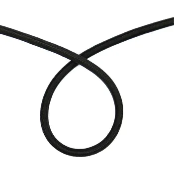 Textilní guma Pro Háčkování Lano pružné černé 5 mm