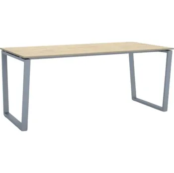 Psací stůl B2B Partner Kancelářský stůl PRIMO IMPRESS, 180x90 cm, šedostříbrná podnož, dub přírodní