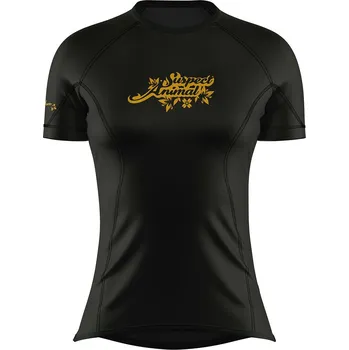 Dámské termoprádlo Dámské funkční triko krátký rukáv LIGHT GOLD černá Bamboo Ultra