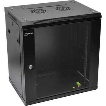 Rozvaděč WS.6412.B - nástěnný, rozložený, 12U, 600 x 450, skleněné dveře