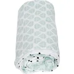 MOTHERHOOD Deka bavlněná mušelínová dvouvrstvá Pre-Washed Mint Boats 95x110 cm