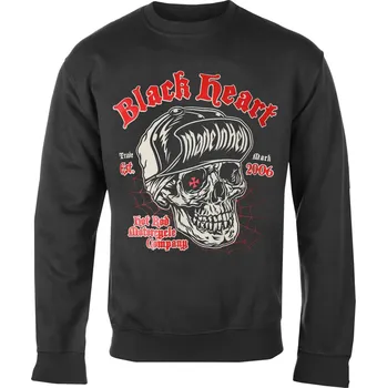 Pánská mikina mikina bez kapuce pánské - GRAVITY GREY - BLACK HEART - 17494 - XXL