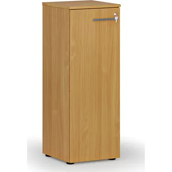 Policová skříň B2B Partner Nízká kancelářská skříň s dveřmi PRIMO WOOD, 400 x 420 x 1087 mm, buk
