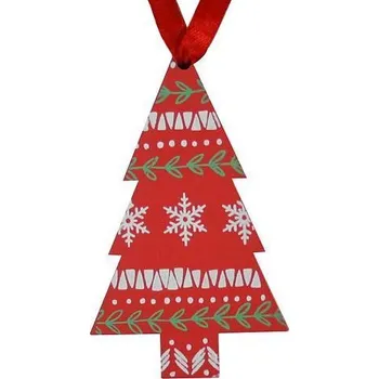 Vánoční ozdoba Ozdoba MagicHome Vianoce, Jedlička, závesná, bal. 5 ks