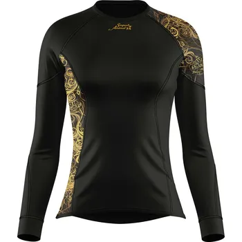 Dámské funkční triko dlouhý rukáv GOLD ELEGANT černá Bamboo Ultra